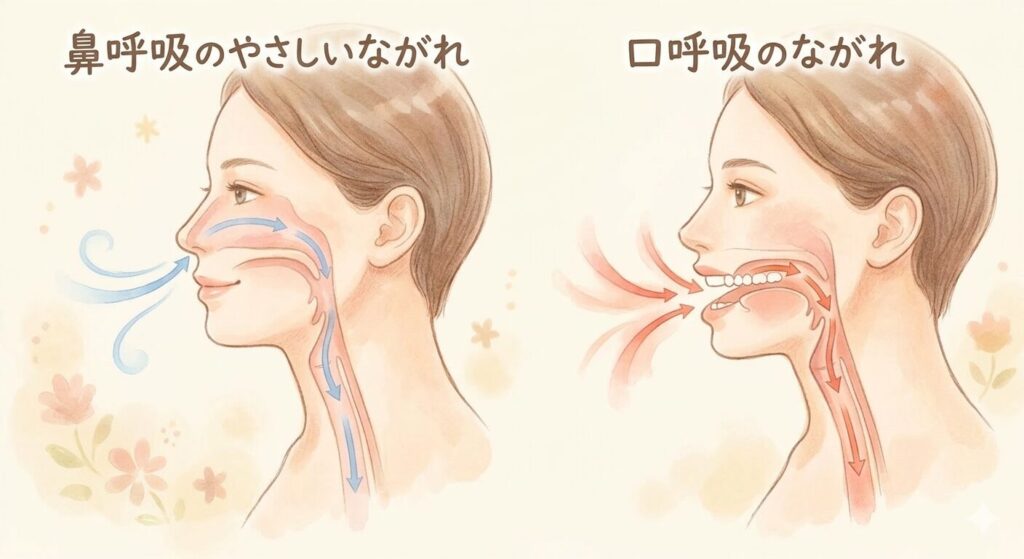 口呼吸と鼻呼吸